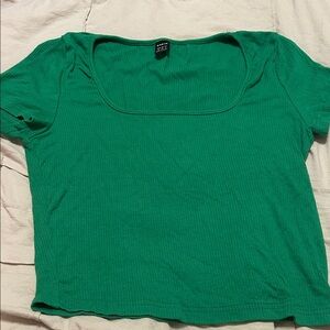 Brandy Melville Emerald Ribbed Tee